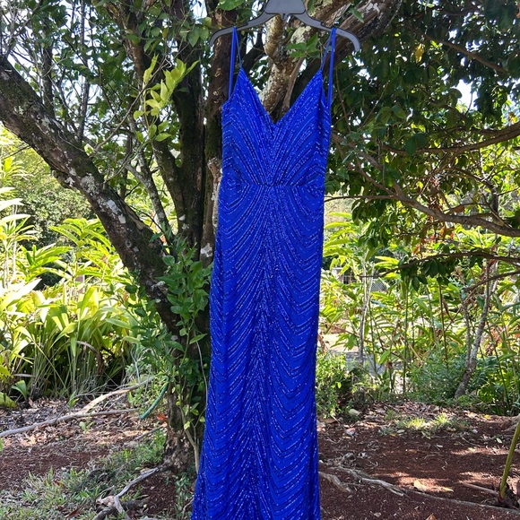 Windsor Royal Blue Sequin Gown - Picture 1 of 6